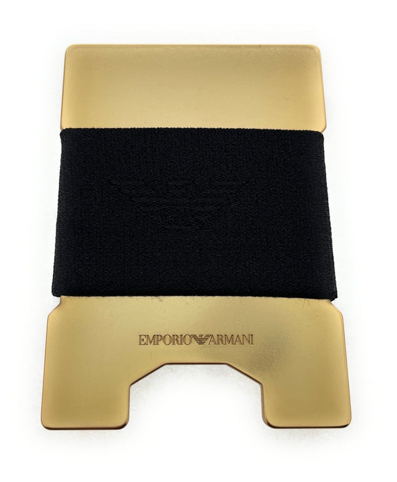 Emporio Armani Brushed Gold Money Card Holder