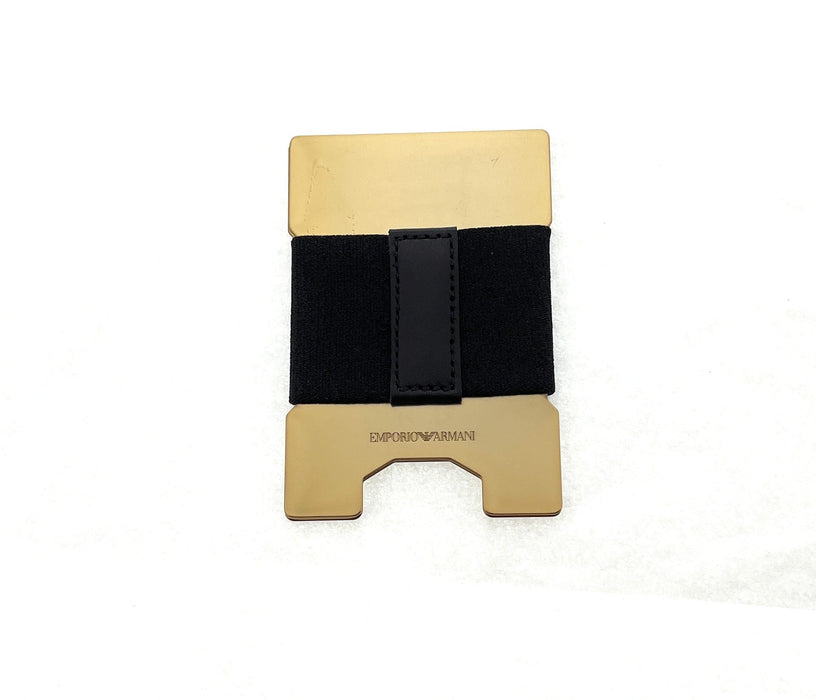 Emporio Armani Brushed Gold Money Card Holder
