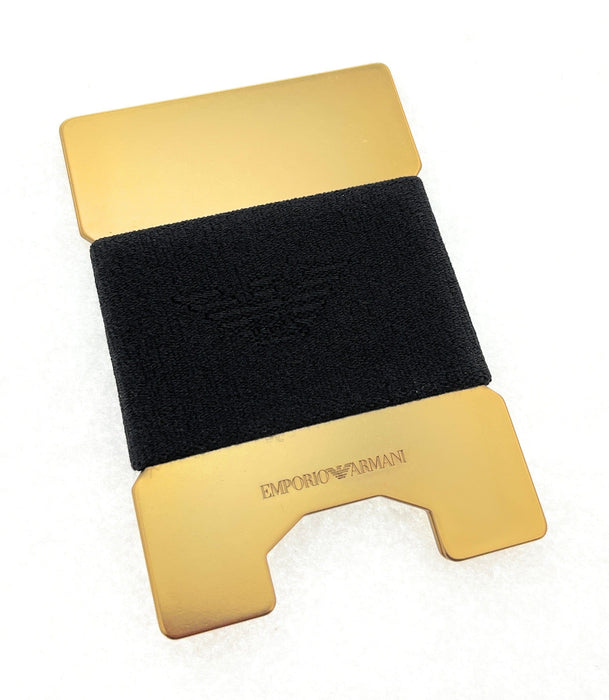 Emporio Armani Brushed Gold Money Card Holder