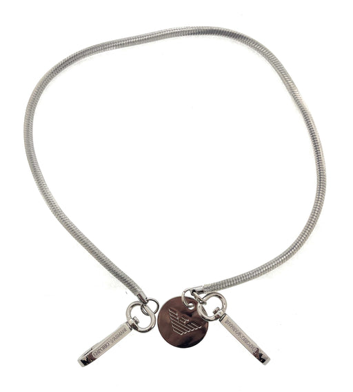 Emporio Armani Clear Rubber Cord Chain with Carabiner Clips