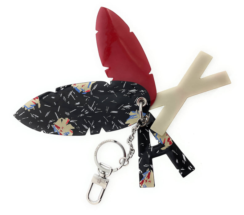 Armani Exchange Multicolor Rubber Oversized Letter Keyring
