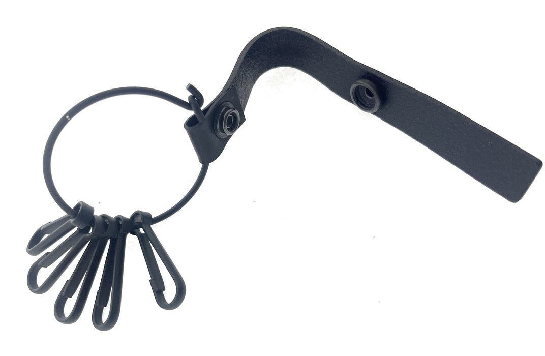 Emporio Armani Black   Leather Multi Key Holder Keyring