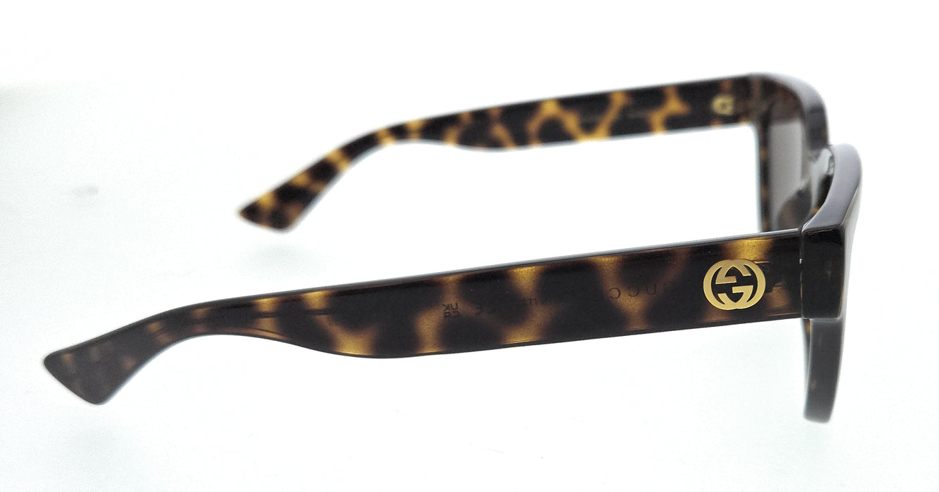 Gucci GG1578S-002 Havana Brown Rectangle Sunglasses