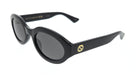 Gucci GG1579S-001 Black Grey Oval Sunglasses