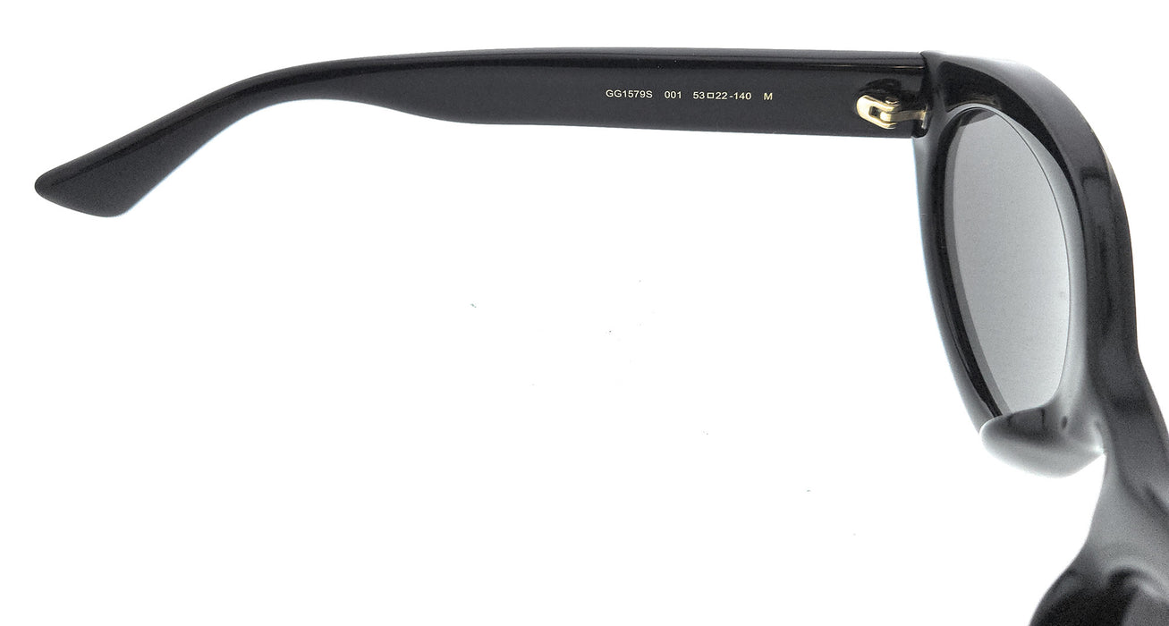 Gucci GG1579S-001 Black Grey Oval Sunglasses
