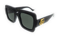 Gucci GG1547S-001 Black Grey Square Sunglasses