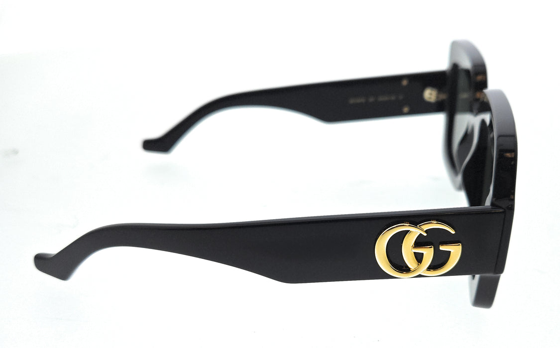 Gucci GG1547S-001 Black Grey Square Sunglasses