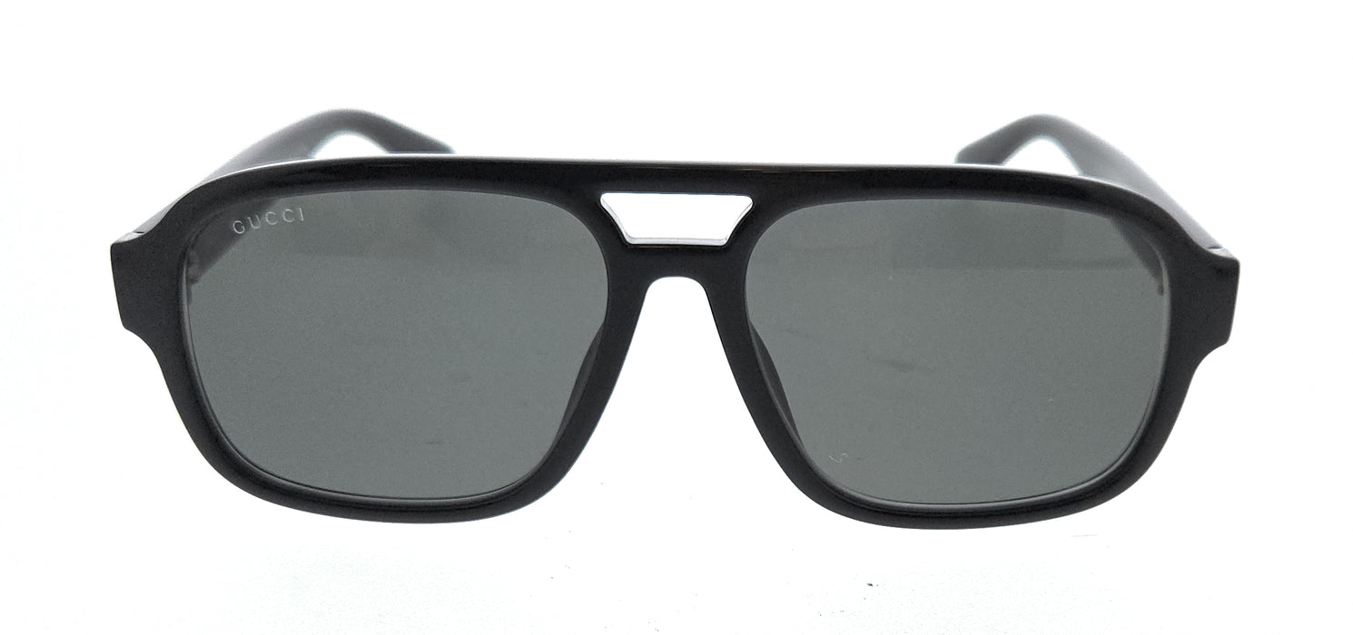 Gucci GG1342S-001 Black Smoke Pilot Sunglasses