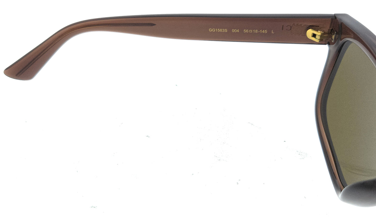 Gucci GG1583S-004 Brown Brown Rectangular Sunglasses