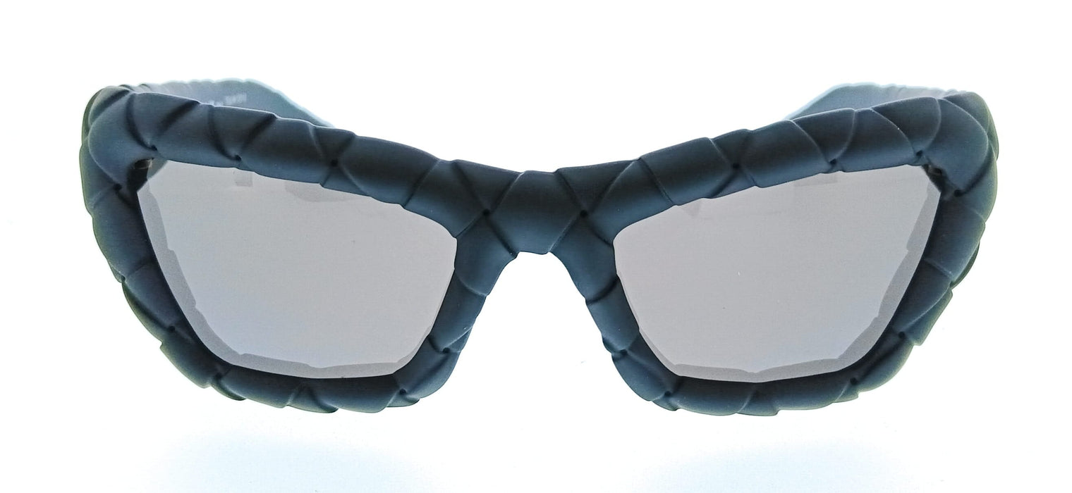 Bottega Veneta BV1438S-001 Woven Black Cat Eye Womens Sunglasses