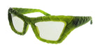 Bottega Veneta BV1438S-003 Woven Green Cat Eye Womens Sunglasses