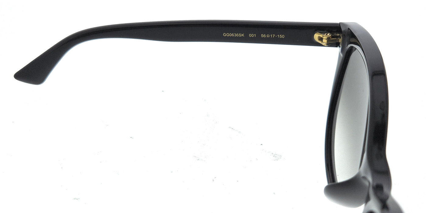 Gucci GG0636SK-001 Black Grey Round Sunglasses