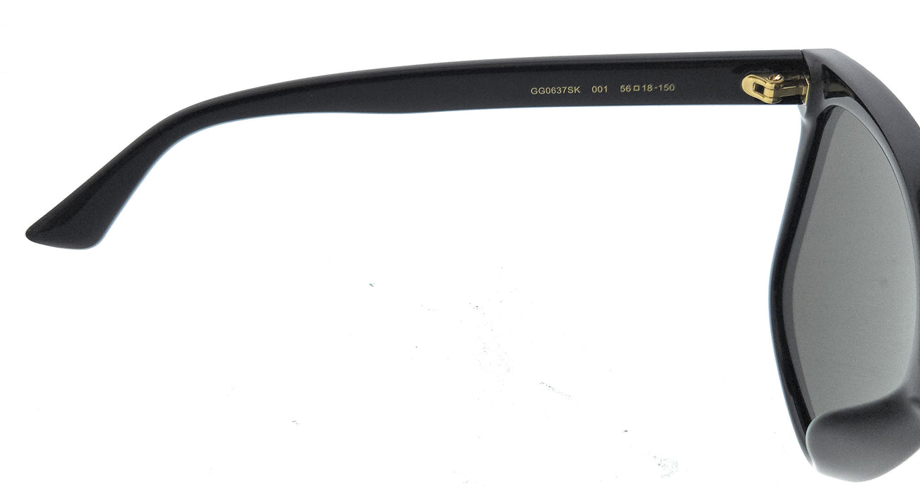 Gucci GG0637SK-001 Black Grey Square Sunglasses