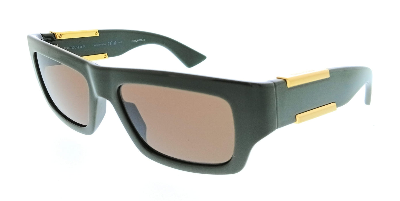 Bottega Veneta BV1452S-003 Rectangle Green Oversized Unisex Sunglasses