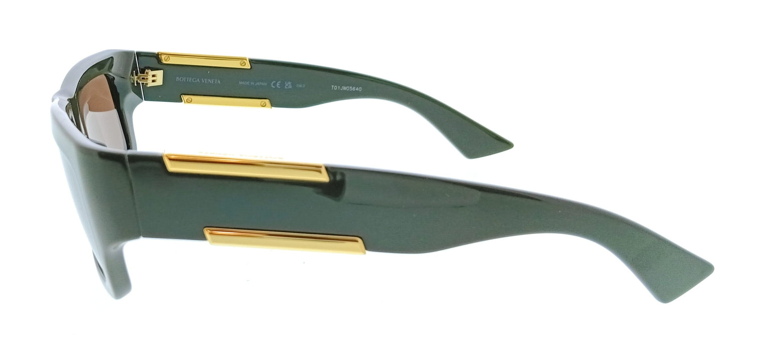 Bottega Veneta BV1452S-003 Rectangle Green Oversized Unisex Sunglasses