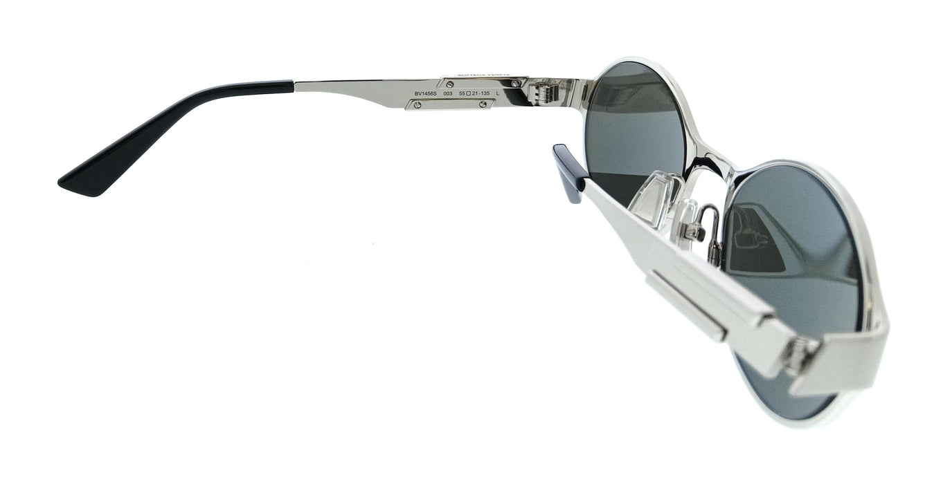 Bottega Veneta BV1456S-003 Oval Silver Rimless Unisex Sunglasses
