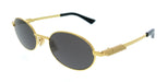 Bottega Veneta BV1470S-001 Gold Oval Slim Metal Unisex Sunglasses