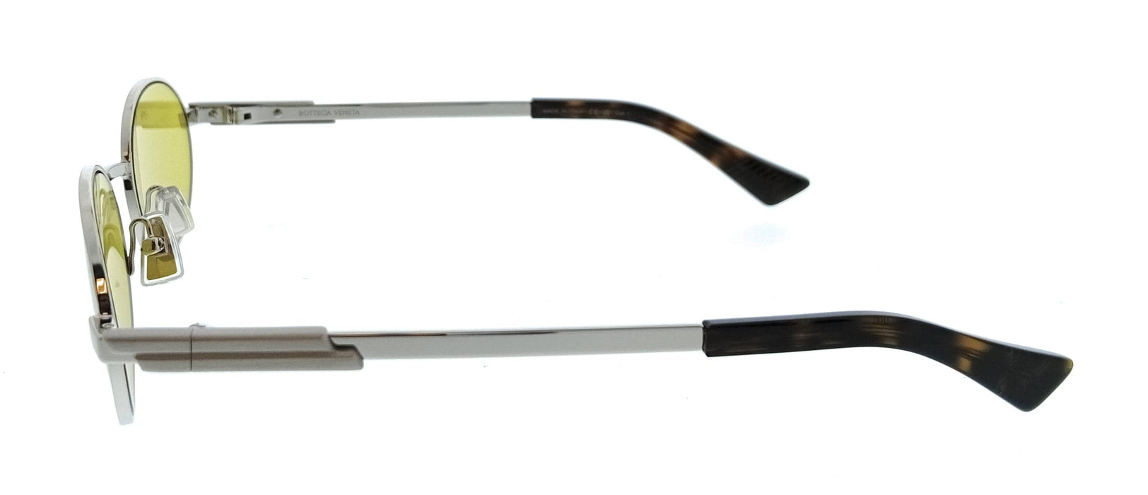 Bottega Veneta BV1470S-003 Silver Oval Slim Metal Unisex Sunglasses