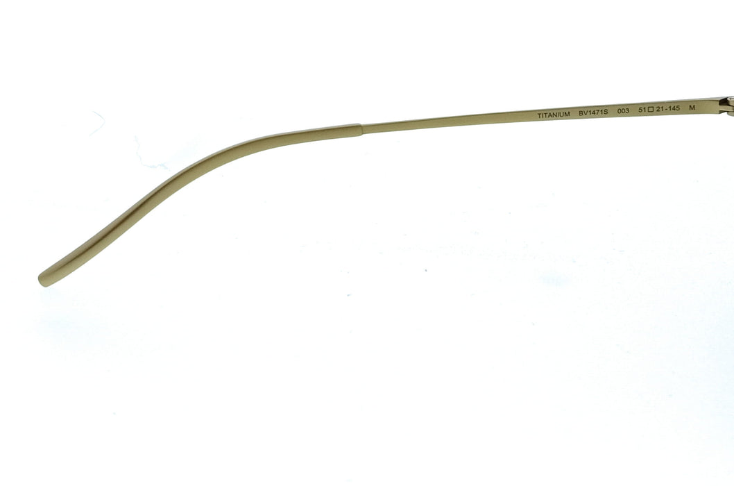 Bottega Veneta BV1471S-003 Bronze Geometric Slim Metal Unisex Sunglasses