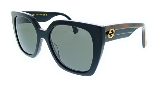 Gucci GG1300S-001 Black Oversized Cat Eye Womens Sunglasses