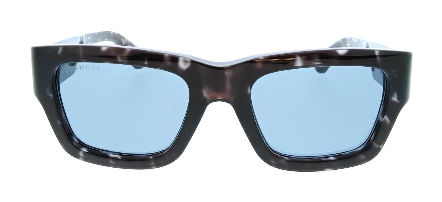 Gucci GG1668S-007 Havana Marble Square Oversized Mens Sunglasses