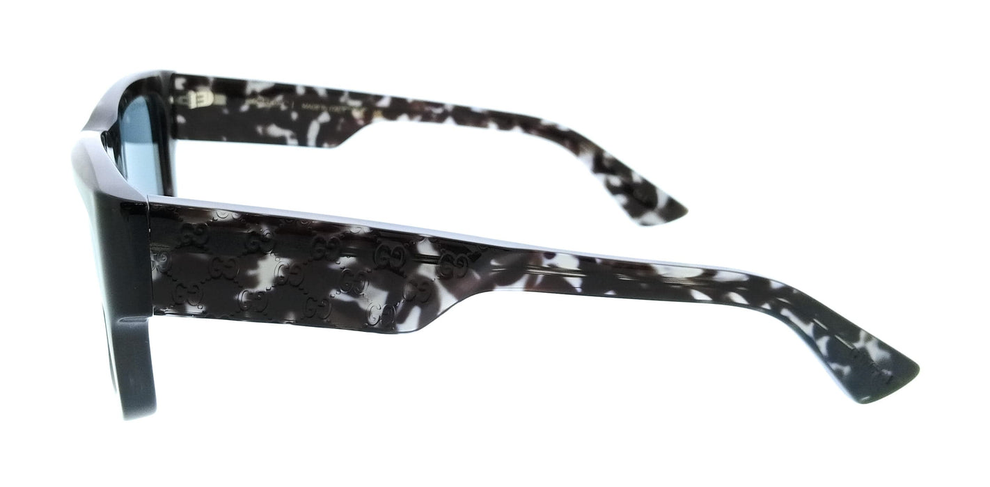 Gucci GG1668S-007 Havana Marble Square Oversized Mens Sunglasses