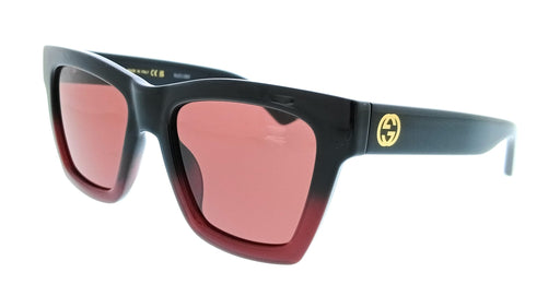 Gucci GG1714S-009 Black Square Red Lens Womens Sunglasses