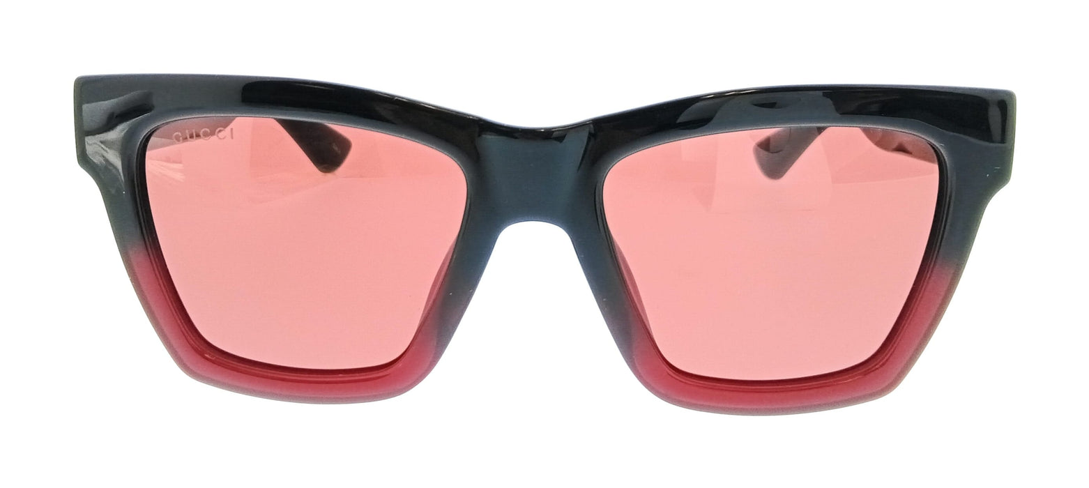 Gucci GG1714S-009 Black Square Red Lens Womens Sunglasses