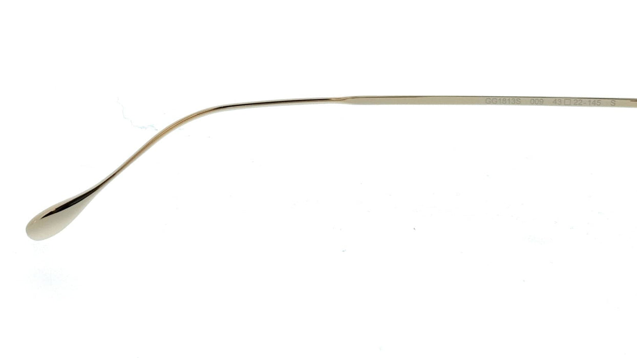 Gucci GG1813S-009 Gold Square Gradient Lens Unisex Sunglasses