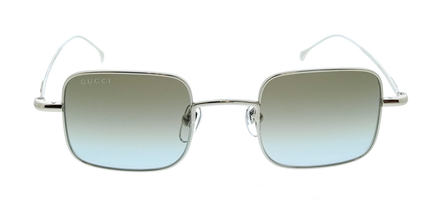 Gucci GG1813S-010 Silver Rectangle Gradient Lens Unisex Sunglasses