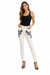 Roberto Cavalli White Skinny Jeans with Navy Embroidery-IT 46