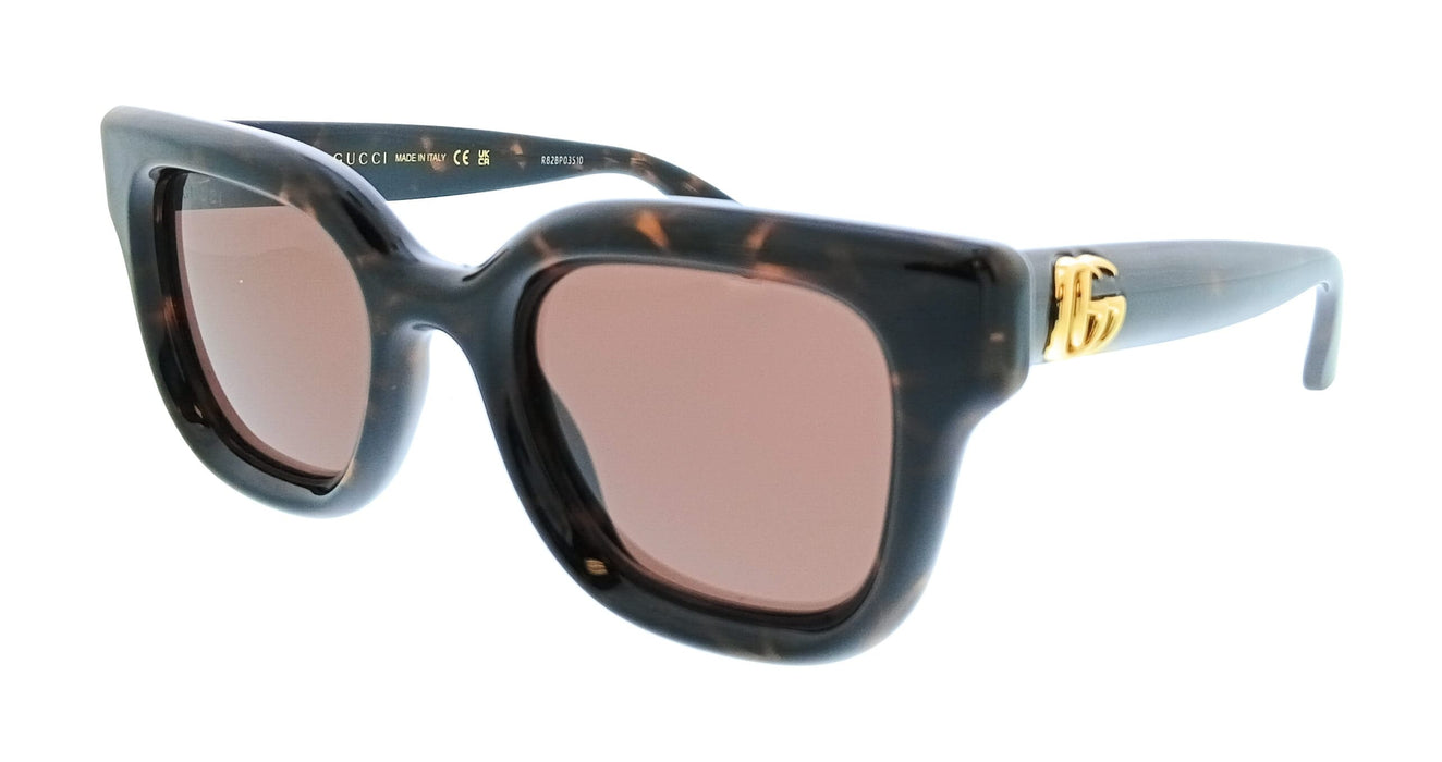Gucci GG1828S-002 Havana Cat Eye Oversized Womens Sunglasses