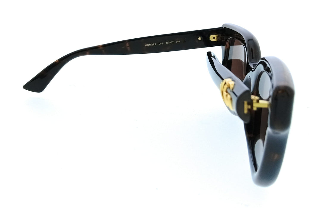 Gucci GG1828S-002 Havana Cat Eye Oversized Womens Sunglasses