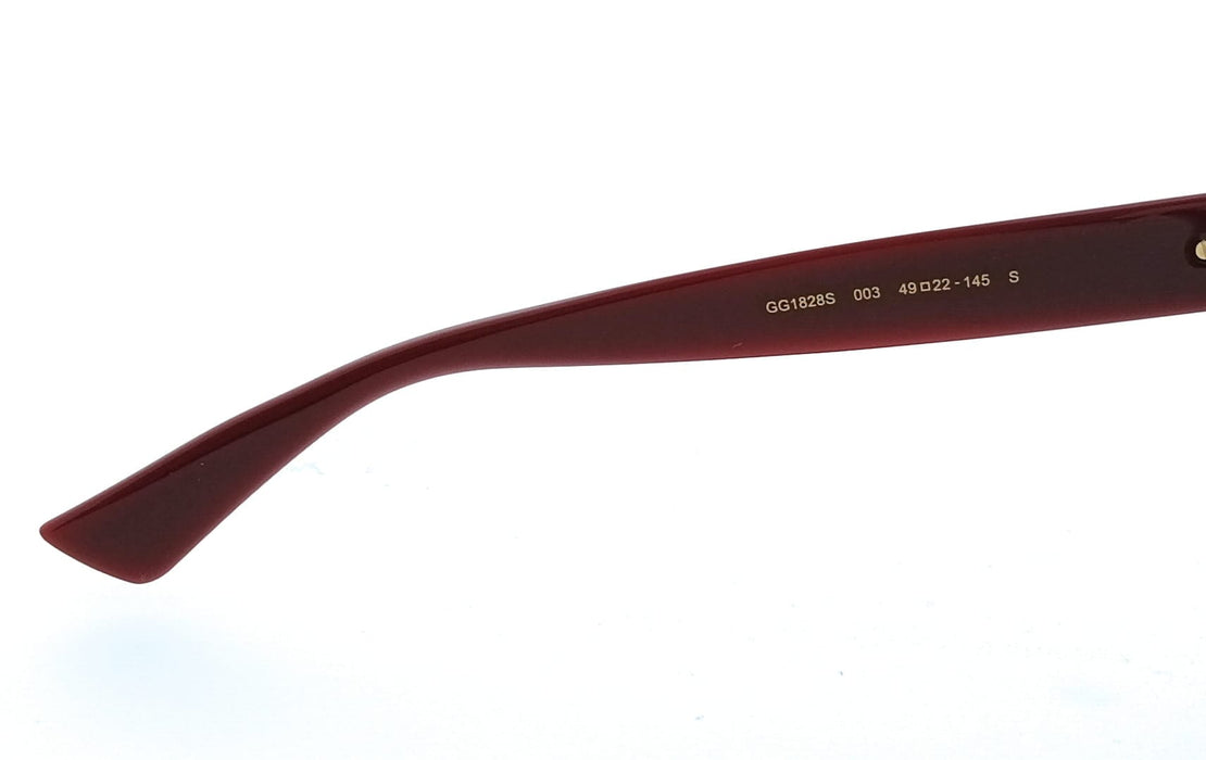 Gucci GG1828S-003 Burgundy Cat Eye Oversized Sunglasses