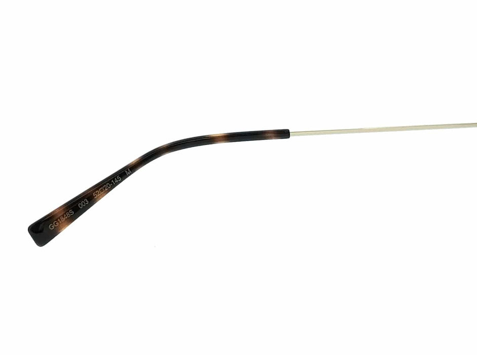 Gucci GG1848S-003 Gold Square Beige Rim Womens Sunglasses