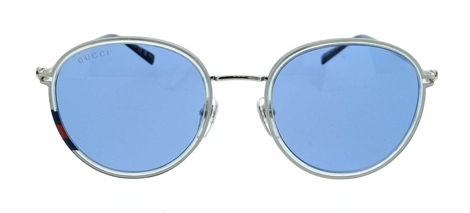 Gucci GG1849S-003 Silver Oval Slim Metal Womens Sunglasses