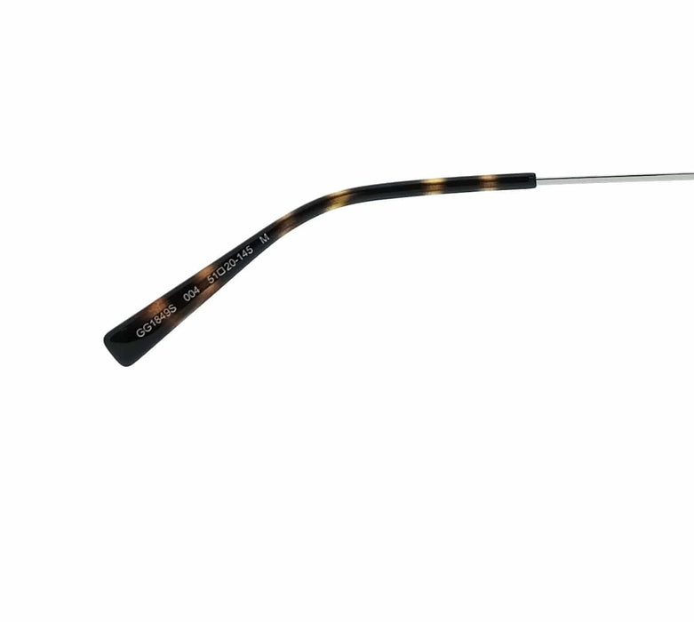 Gucci GG1849S-004 Brown Oval Slim Metal Womens Sunglasses