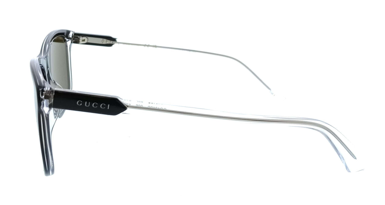 Gucci GG1819S-005 Black Square Silver Temple Mens Sunglasses