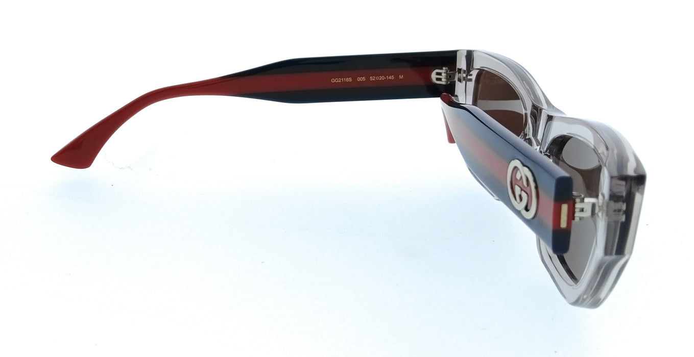 Gucci GG2116S-005 Grey Rectangle Women’s Sunglasses