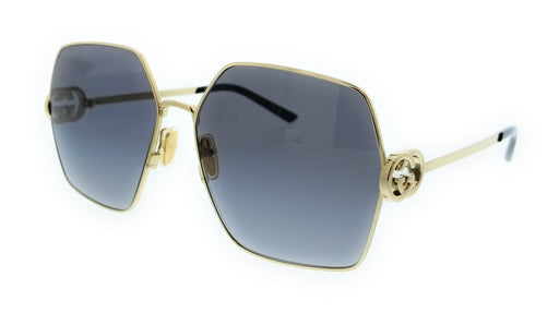 Gucci GG2163S-001 Gold Geometric Women’s Sunglasses