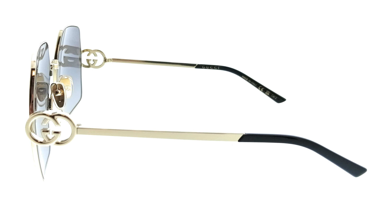 Gucci GG2163S-001 Gold Geometric Women’s Sunglasses