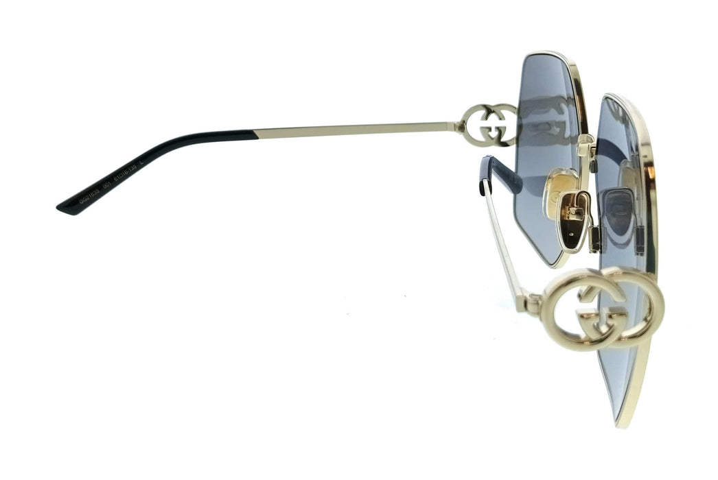 Gucci GG2163S-001 Gold Geometric Women’s Sunglasses