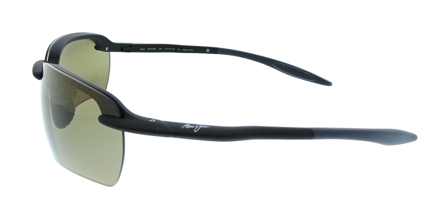 Maui Jim MJ0336S-001 Hookipa Ultra G Black Rimless Mens Sunglasses