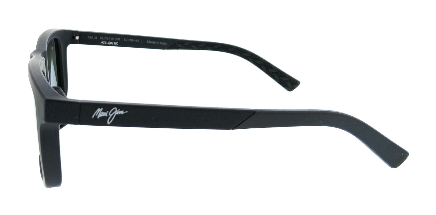 Maui Jim MJ0341S-001 Moaka Black Square Mens Sunglasses