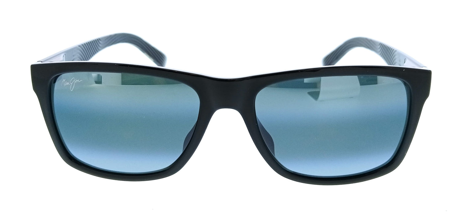 Maui Jim MJ0345S-001 Kowelo Black Rectangular Mens Sunglasses
