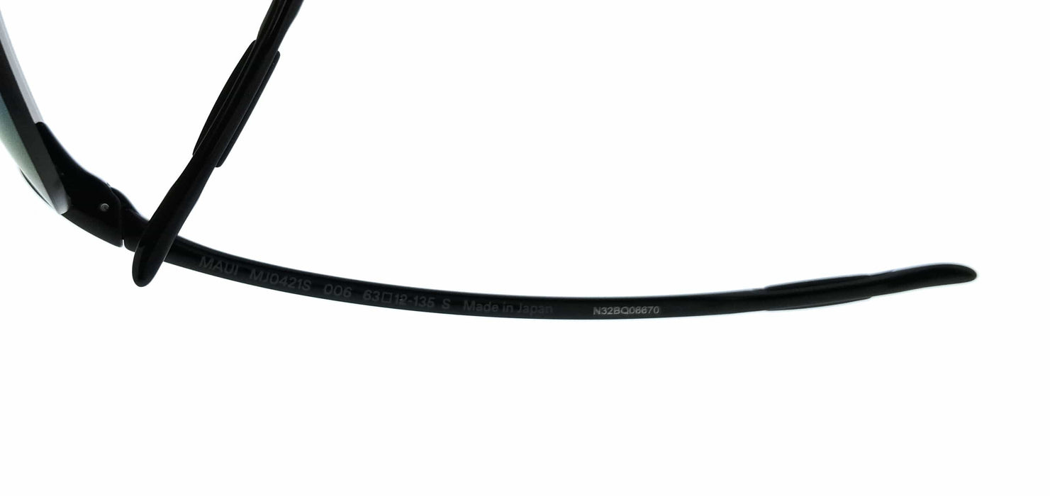 Maui Jim MJ0421S-006 Sugar Beach Black Aviator Mens Sunglasses