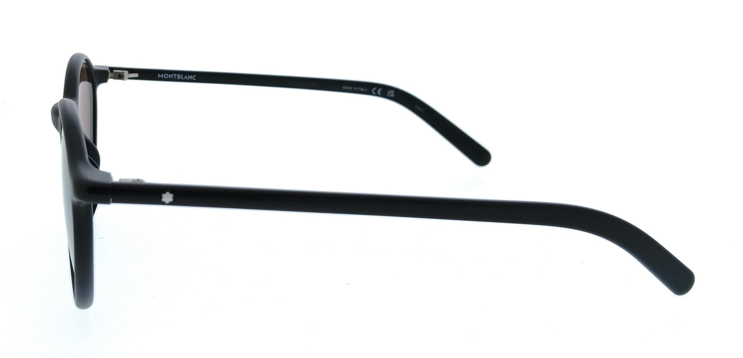 Montblanc MB0324S-006 Black Round Mens Sunglasses