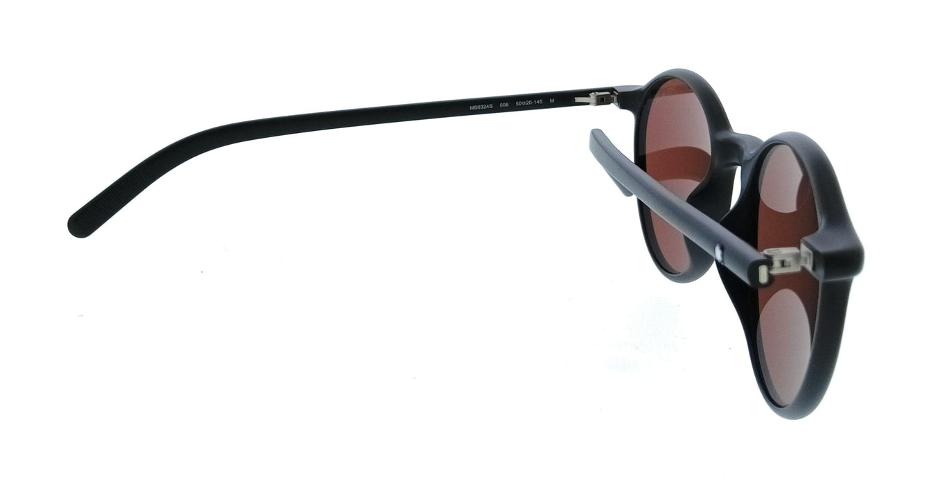 Montblanc MB0324S-006 Black Round Mens Sunglasses