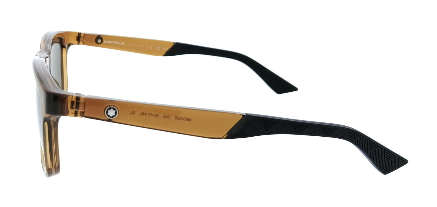 Montblanc MB0432S-004 Brown Square Mens Sunglasses