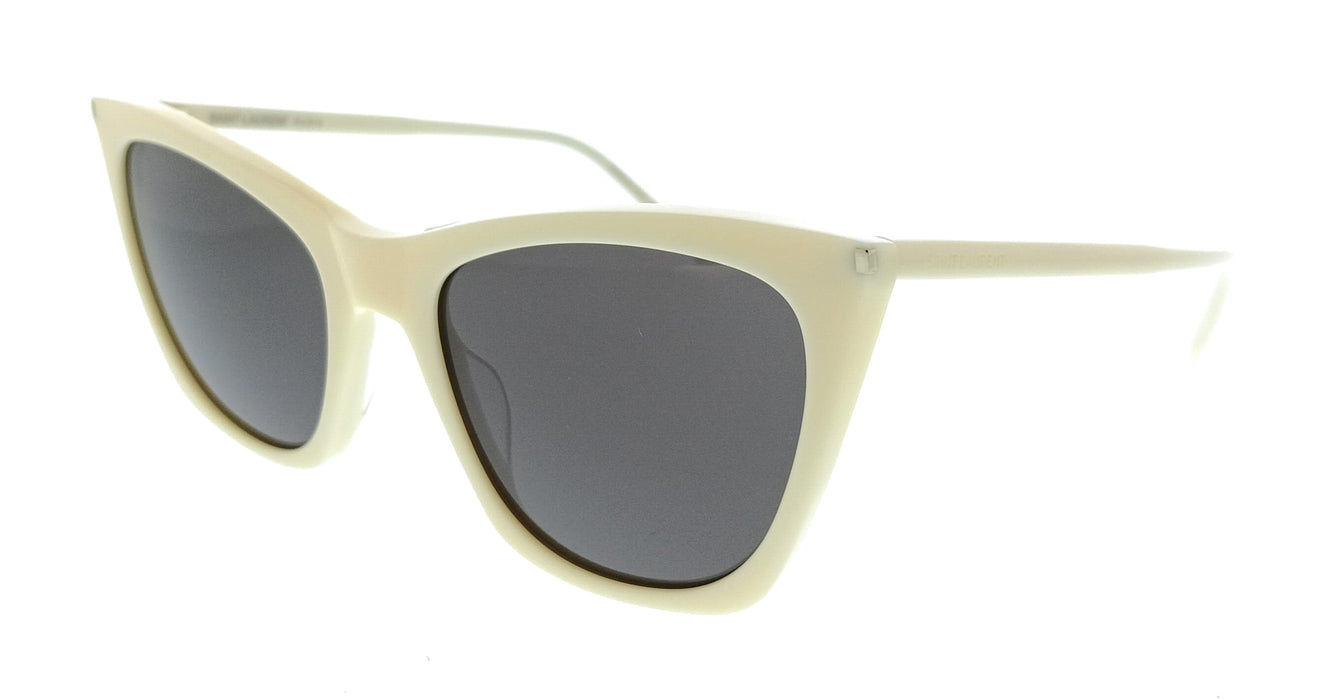 Saint Laurent SL 214 KATE THIN-005 Ivory Cat Eye Womens Sunglasses